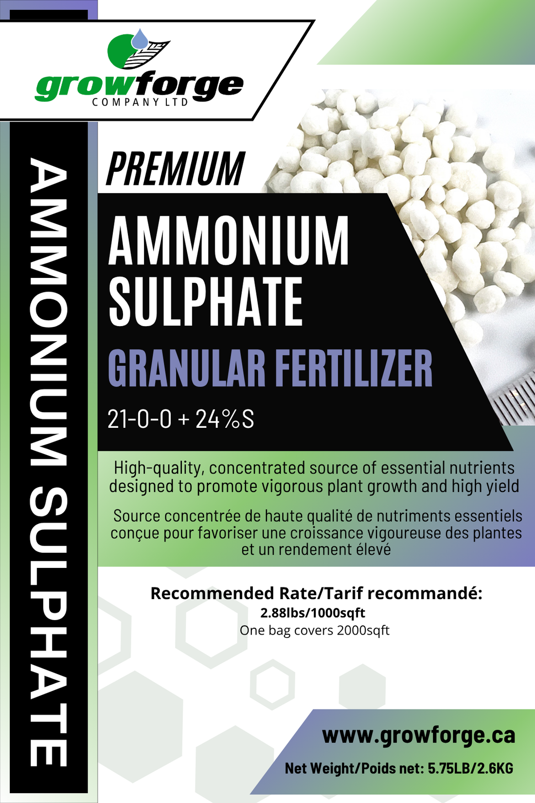 Ammonium Sulphate (21-0-0 +24S) - Growforge