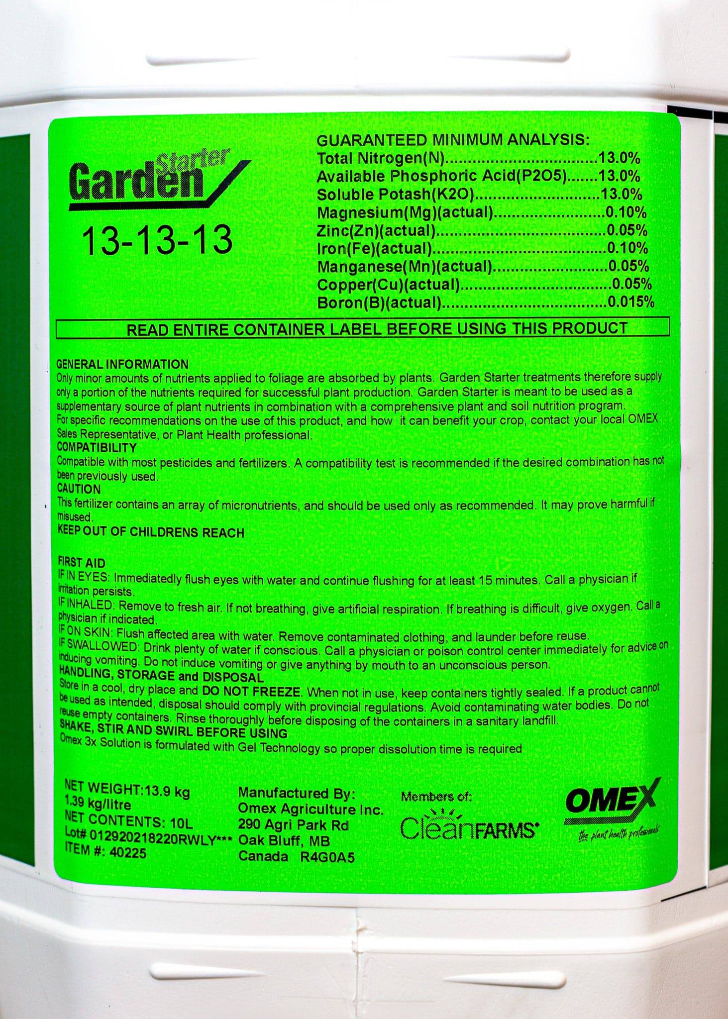 *Garden Starter (13-13-13 + Micros)* - Growforge
