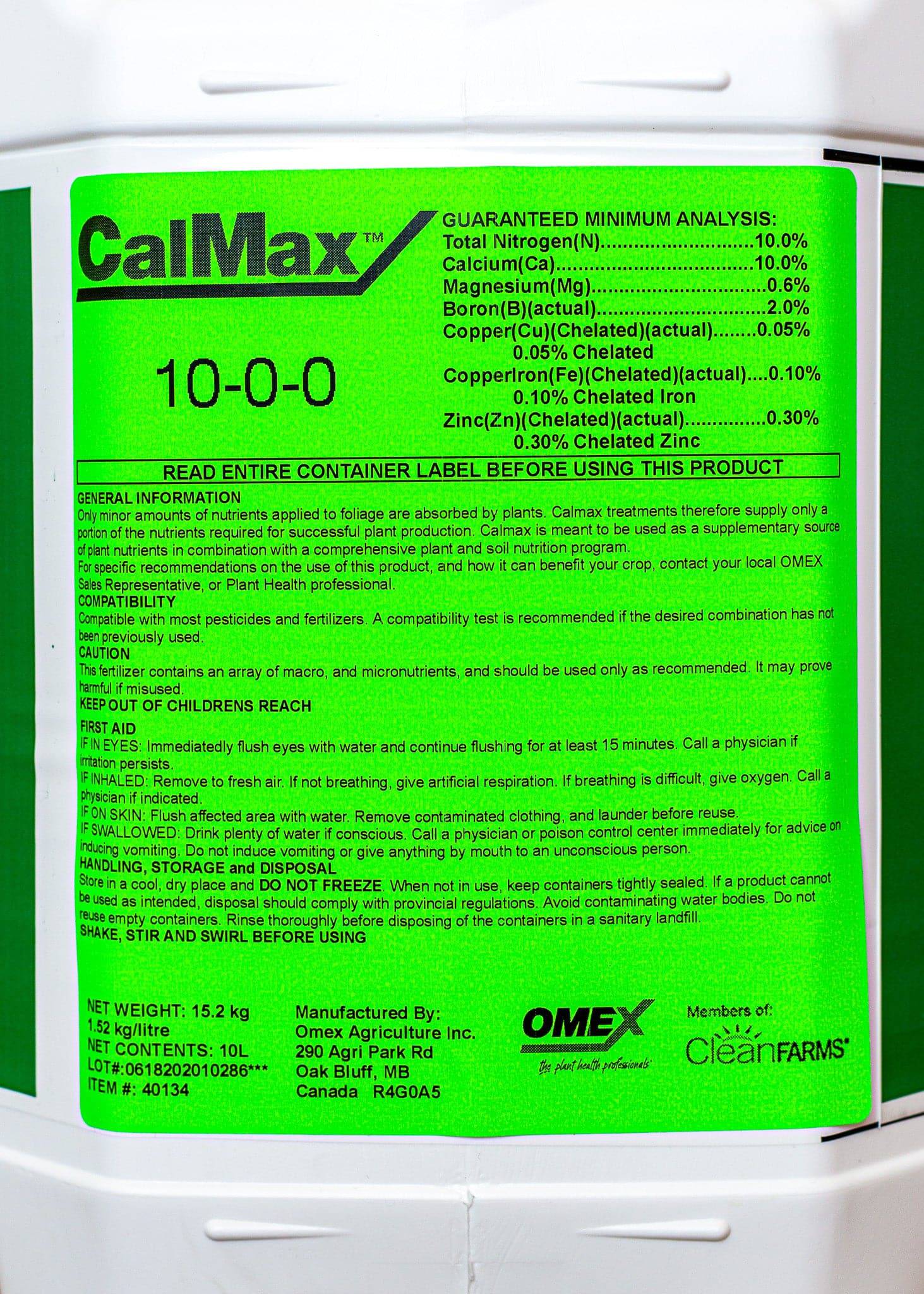 *CalMax(10-0-3 11%Ca)* - Growforge