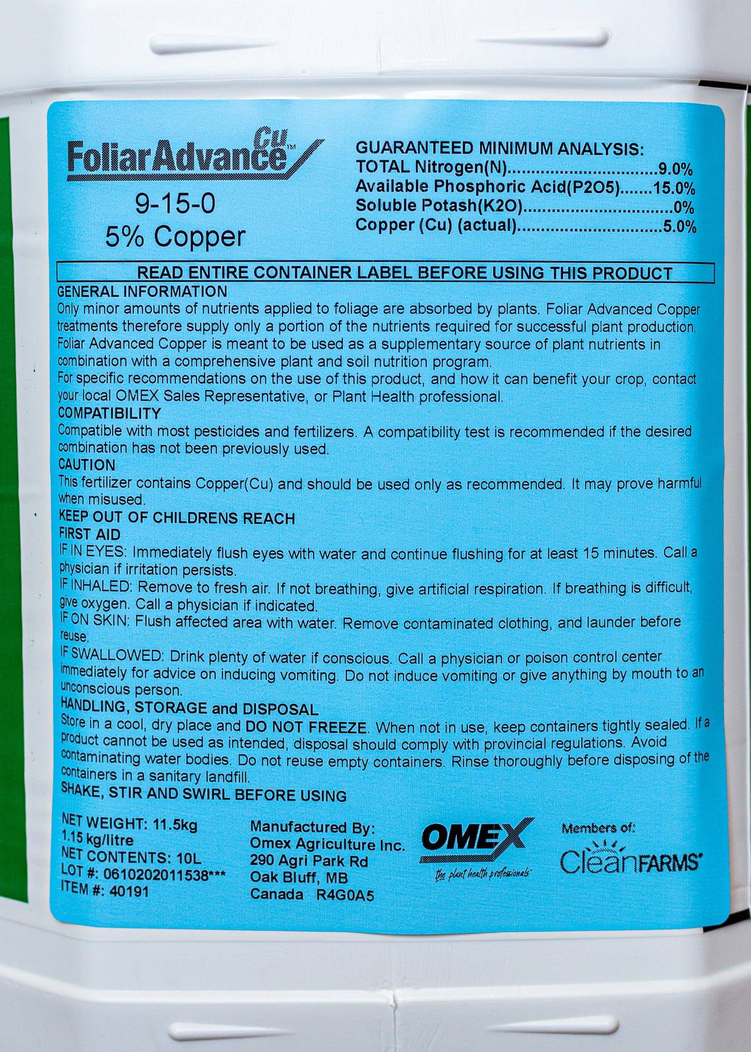 *Foliar Advanced Copper 5%* - Growforge
