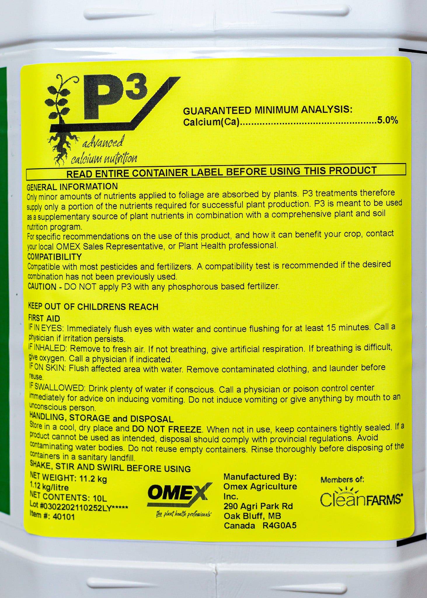 *P3 5% Ca* - Certified Organic - Growforge