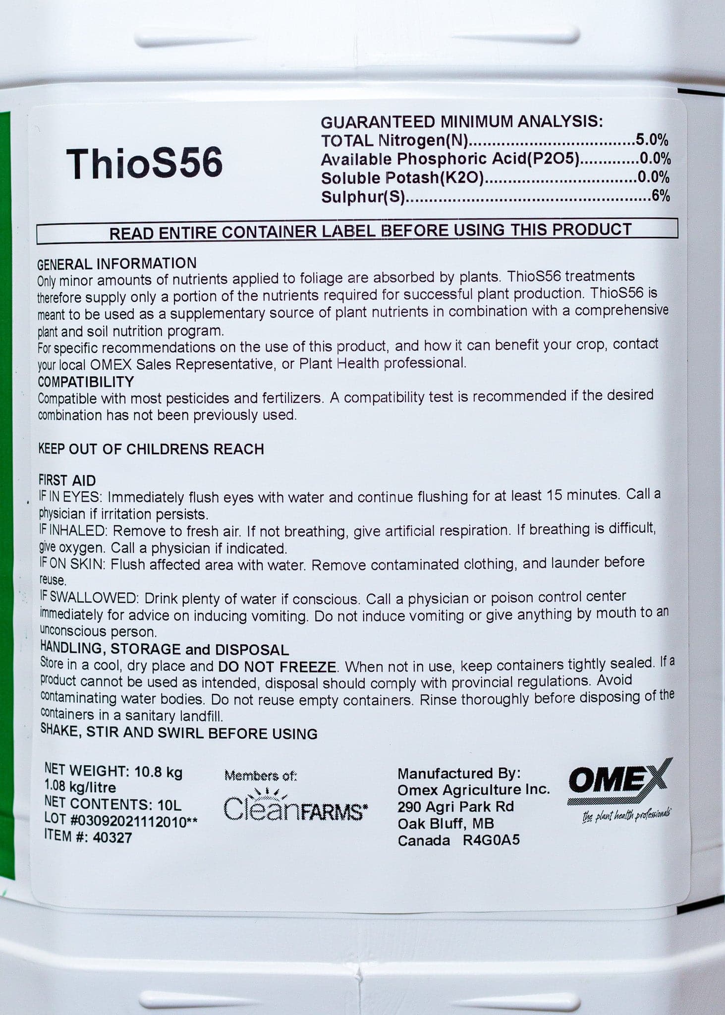 *Thio S56 5-0-0 + 6%S* - Growforge