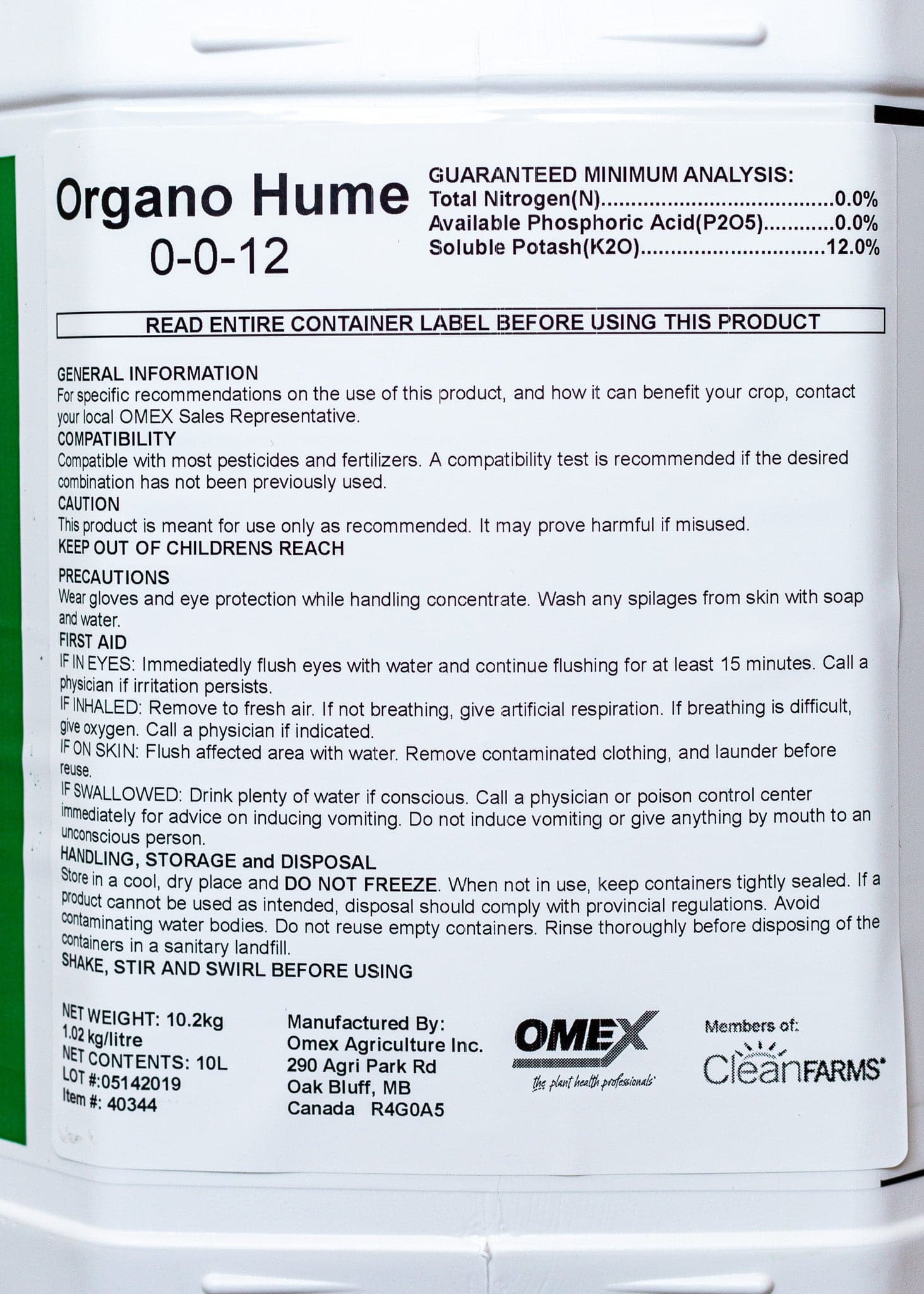 *Organohume(12% Humic Acid)* - Certified Organic - Growforge