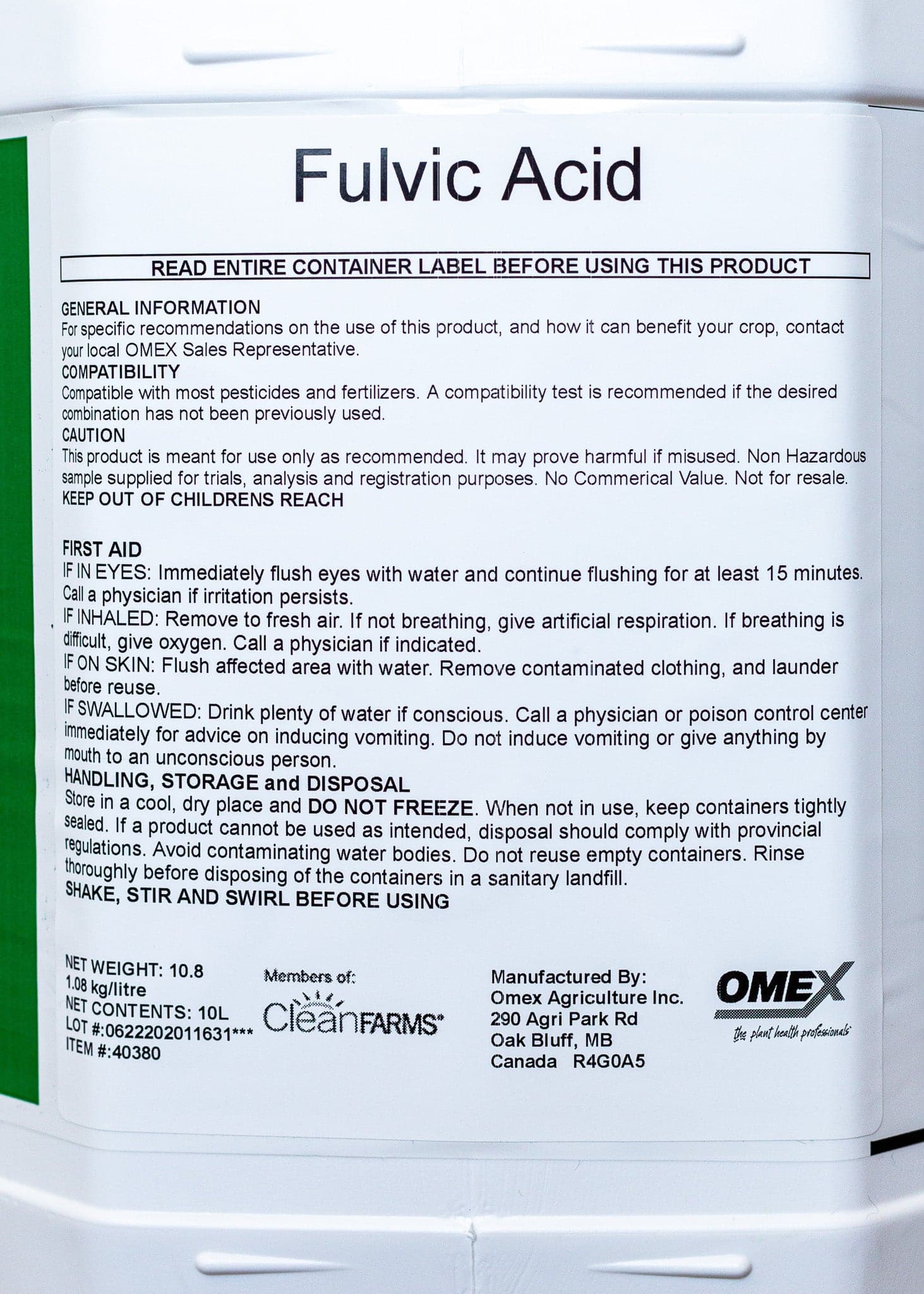 *Fulvic Acid - Certified Organic* - Growforge