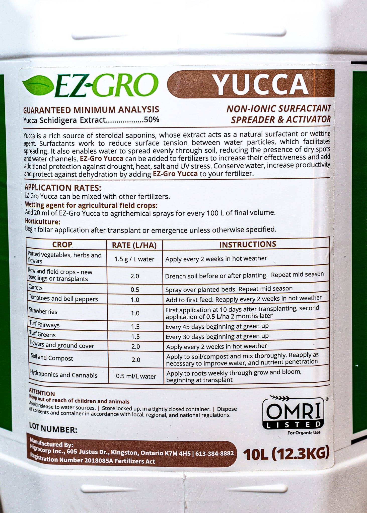 *Yucca Extract (50%)* - Certified Organic - Growforge