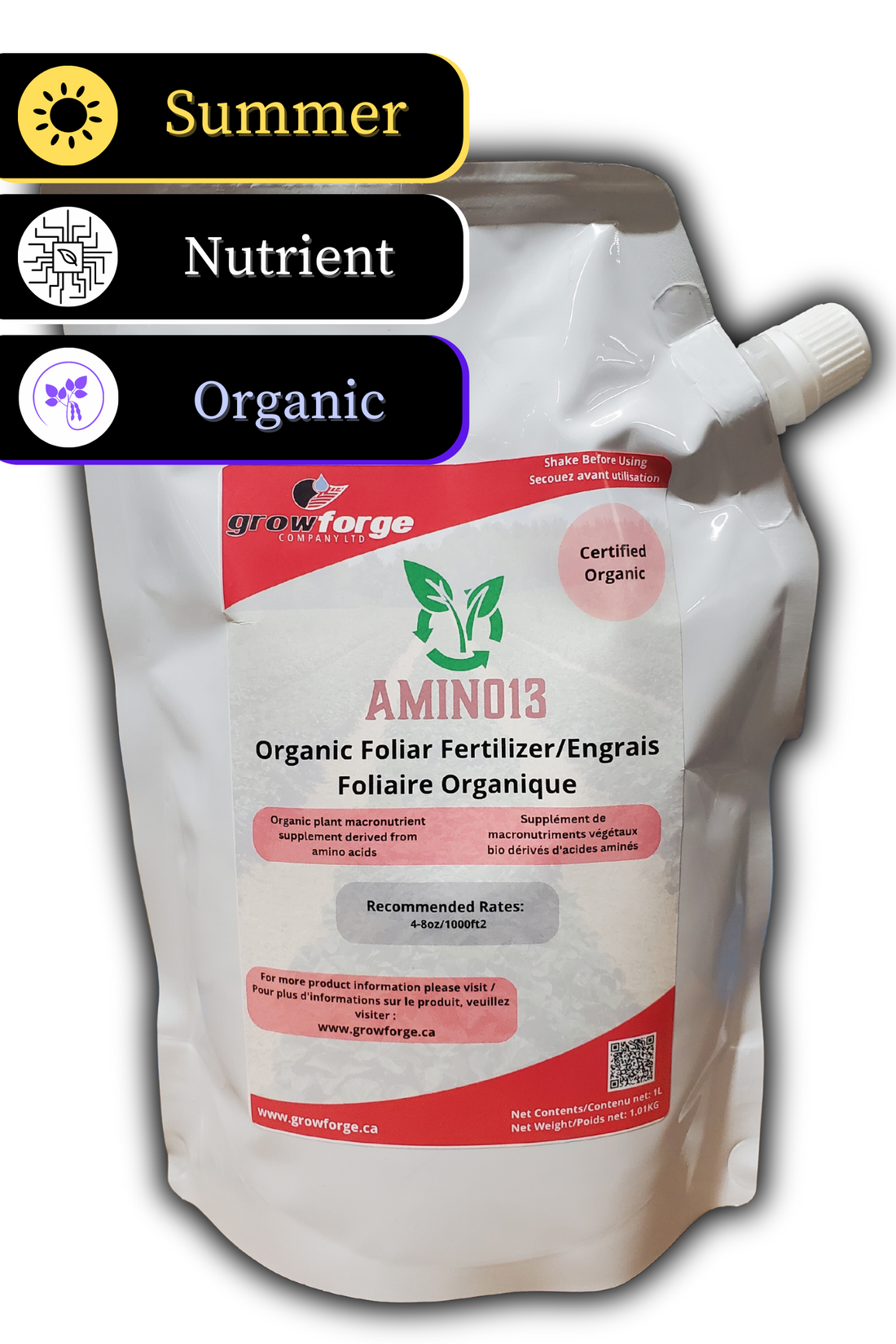 *AMINOGRO 13 (13-0-0) - Certified Organic* - Growforge