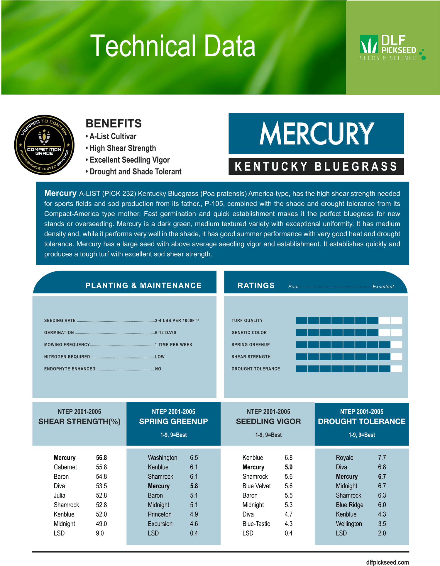 Mercury America Type - Elite Bluegrass - Growforge